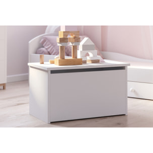 Cassa giocattoli Daria bianca in legno laminato