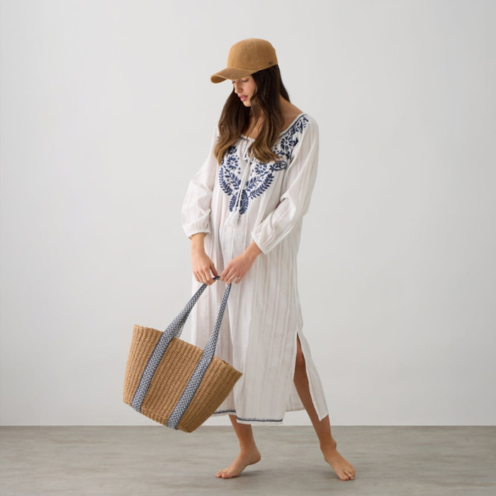 Bolso de playa efecto rafia Ramona color marfil natural Papel