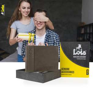 Cartera Hombre Piel Lois Elk Marron Oscuro