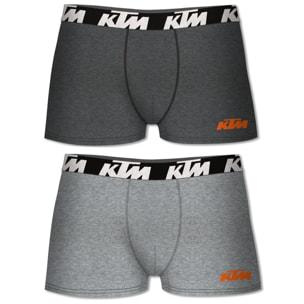 Set de 2 calzoncillos bóxer ktm  gris claro y gris oscuro