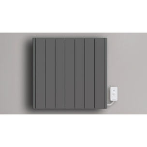 Radiateur électrique LCD céramique gris anthracite 1500W Connecté