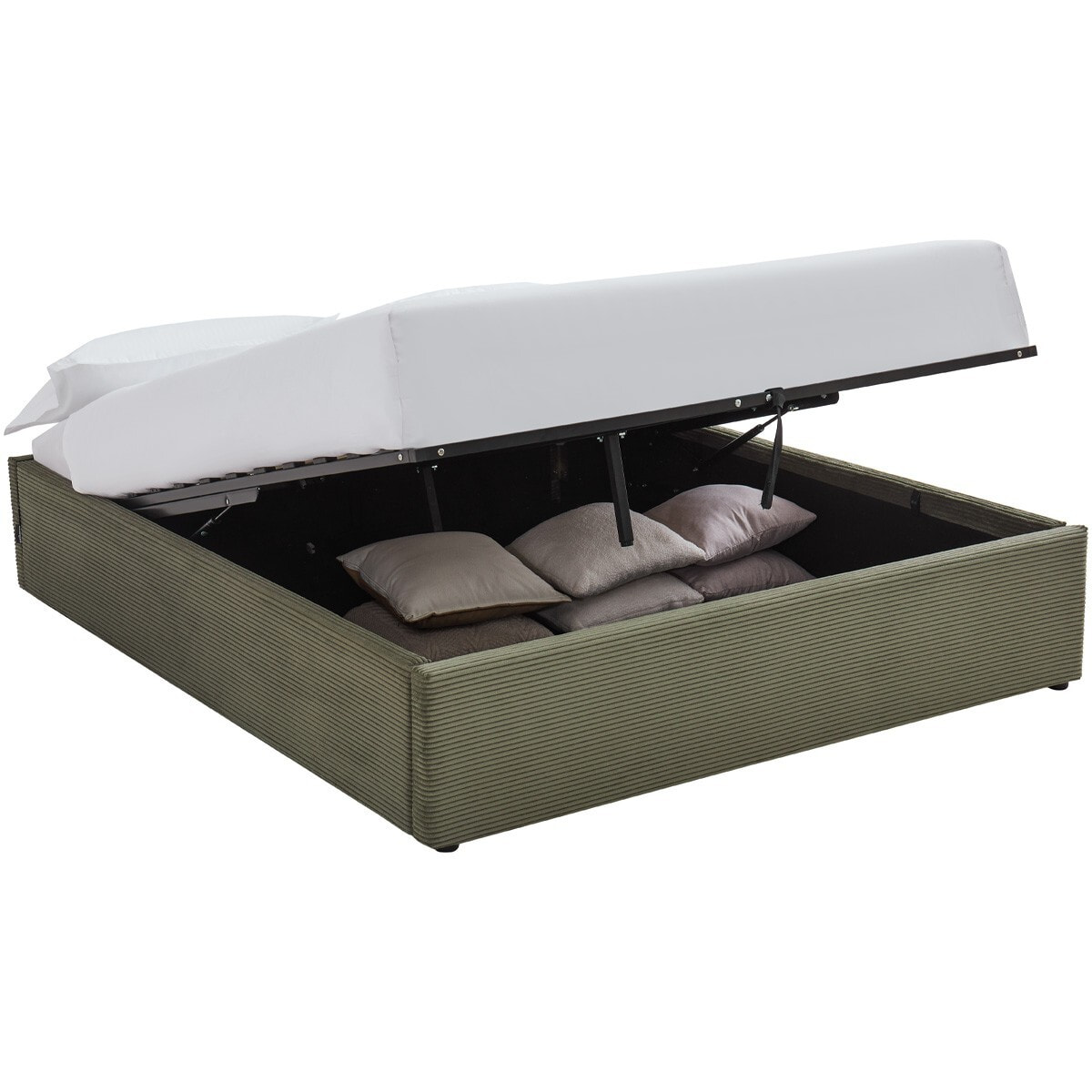 Lit coffre en velours côtelé - HANDY