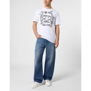 PHILIPP PLEIN Camiseta de cuello redondo y manga corta HEXAGON