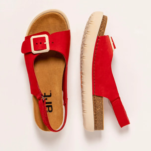 Sandalias 1719 NOBUCK RED /RHODES color Red