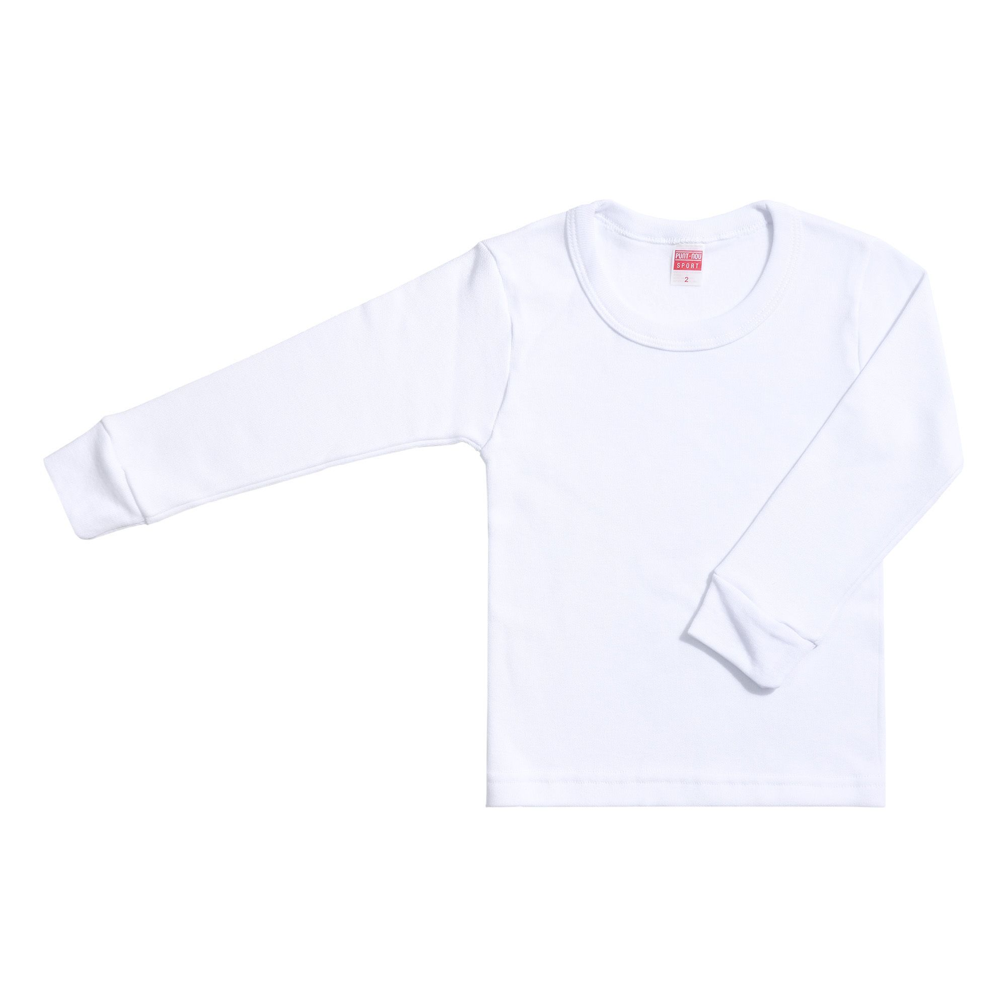 Camiseta Niño Felpa M/L Blanco Talla 10