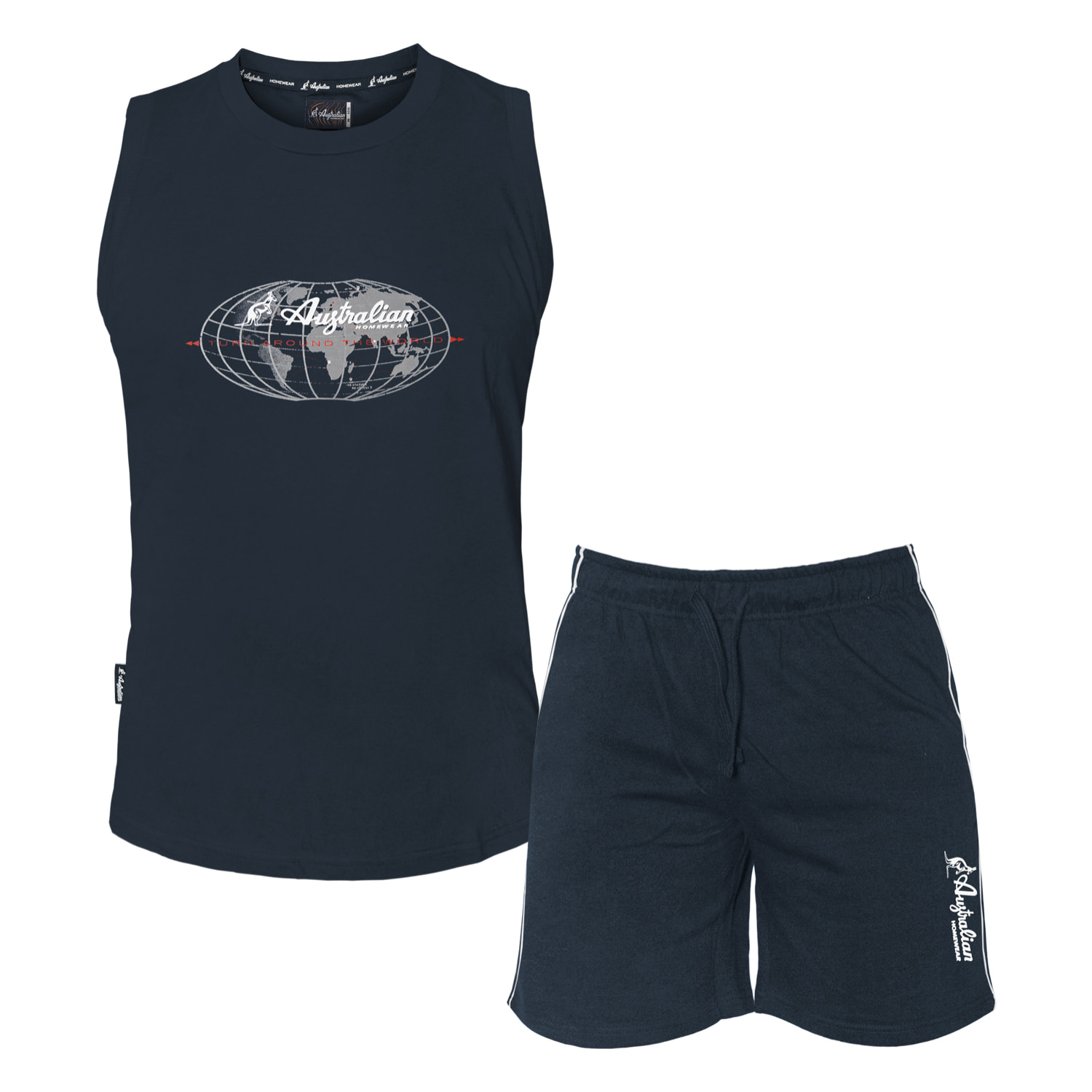 Completo Homewear Uomo Manica Corta AUSTRALIAN Cotone