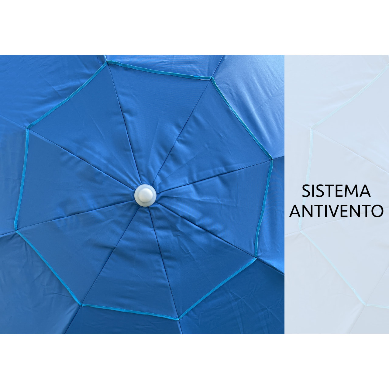 Ombrellone Spiaggia Diametro 180cm Tinta Unita Modello Caprera