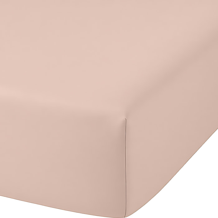 DRAP HOUSSE 2 PERS 160x200  de Coton-Bambou - BAMBOU ROSE