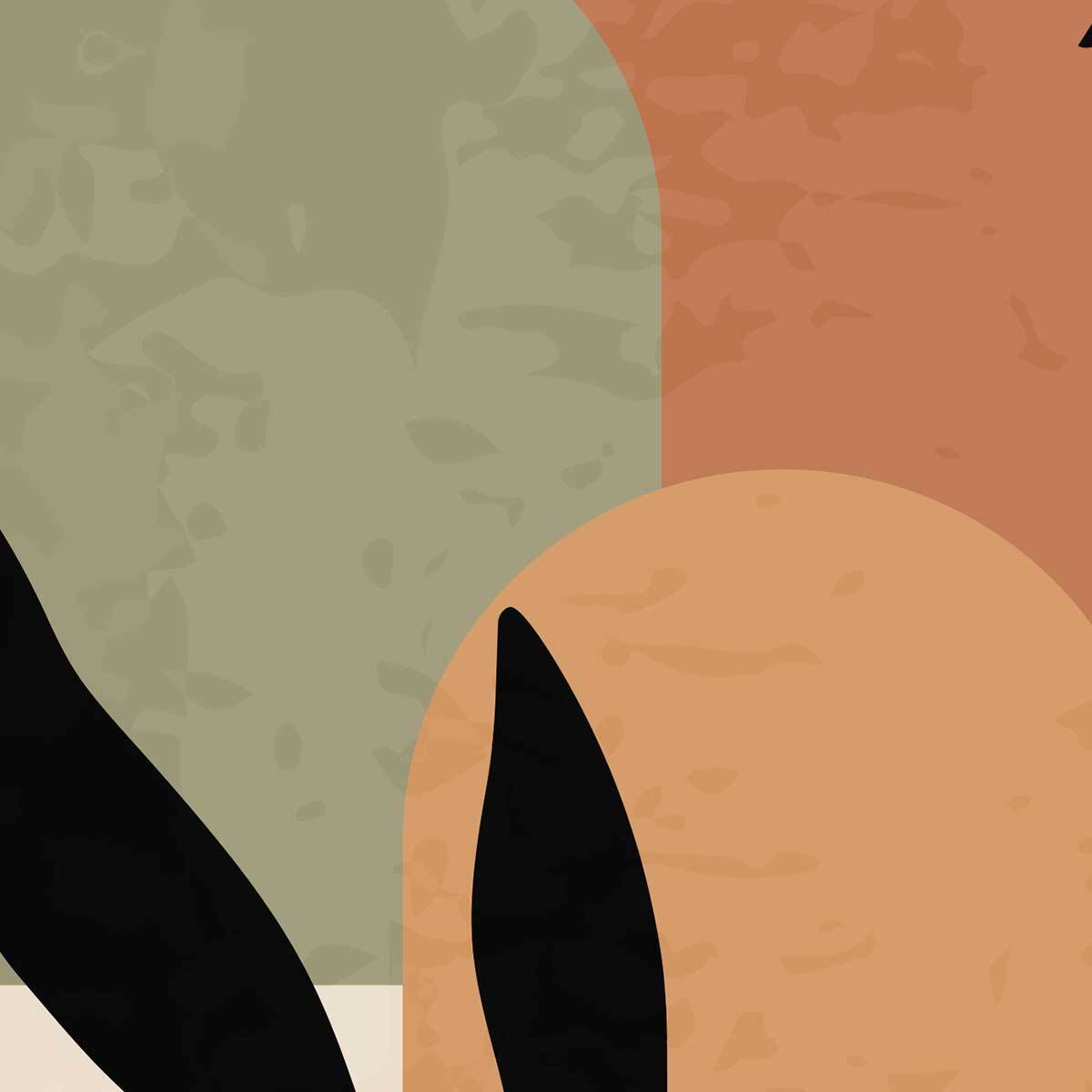 Tableau botanique abstrait moderne élégant Toile imprimée