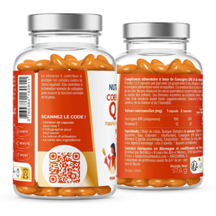 Nutri&Co Coenzyme CoQ10 Ubiquinone 100mg - Anti-Âge & AntiOxydant - 120 gélules