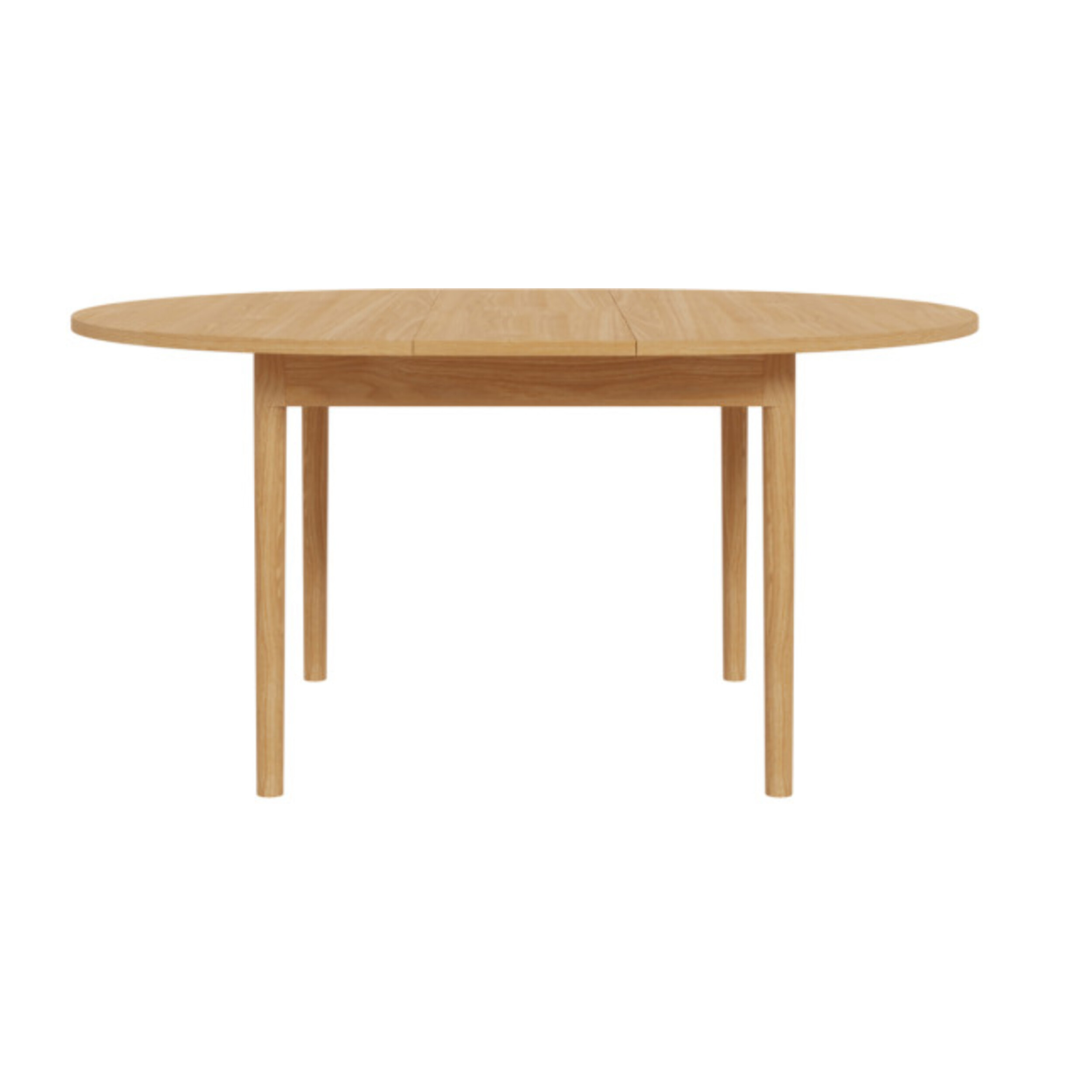 Table de repas ronde extensible 130 à 165 cm décor chêne - BEVERLY