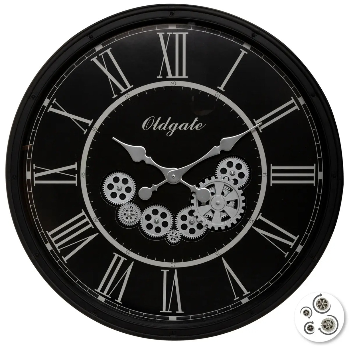 Horloge "Loann" noire D76 cm