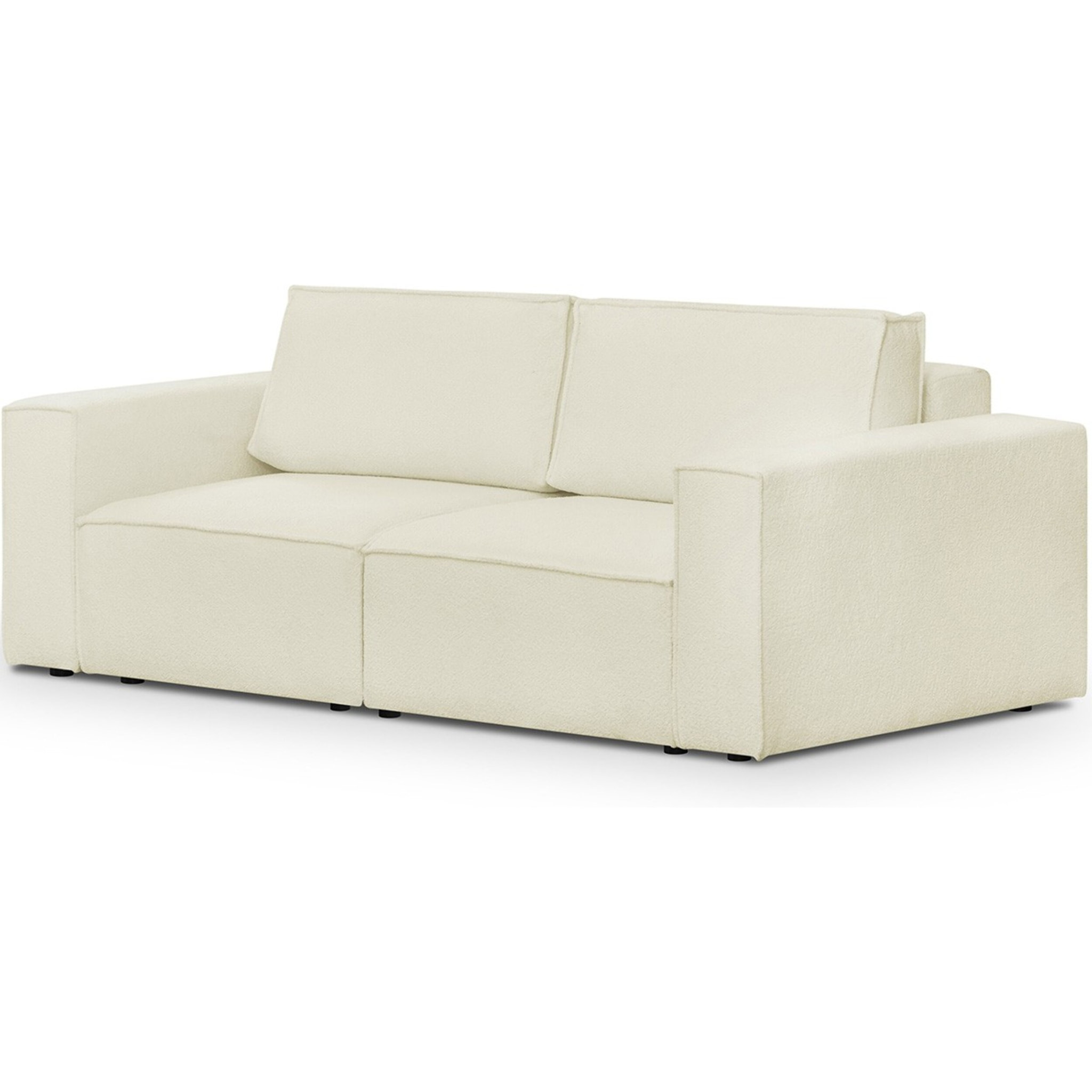 Canapé modulable 3 places en tissu bouclé - Harper Mod