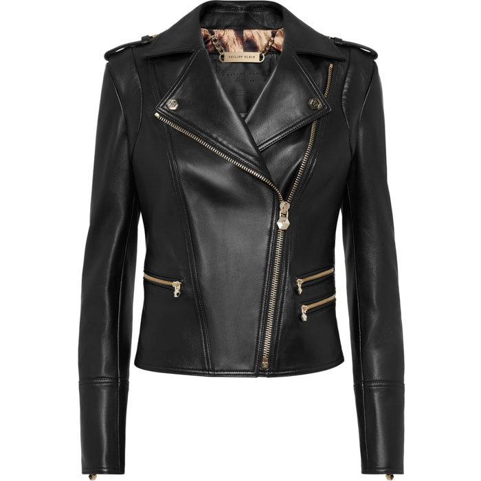 PHILIPP PLEIN Giacca biker in pelle