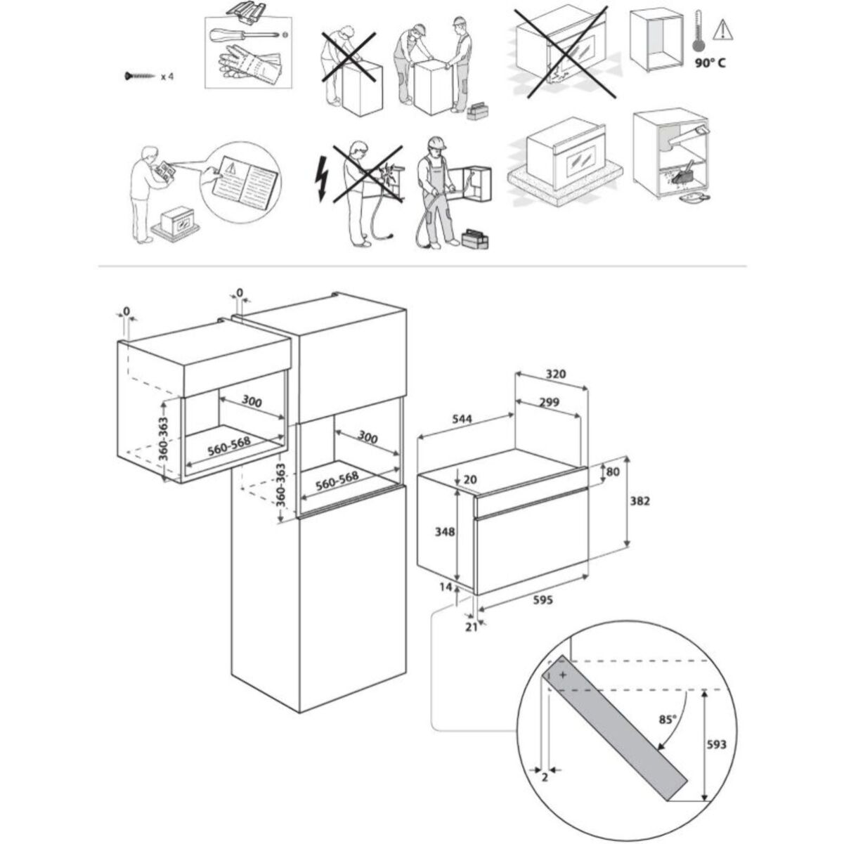 Micro ondes encastrable INDESIT IMK11X