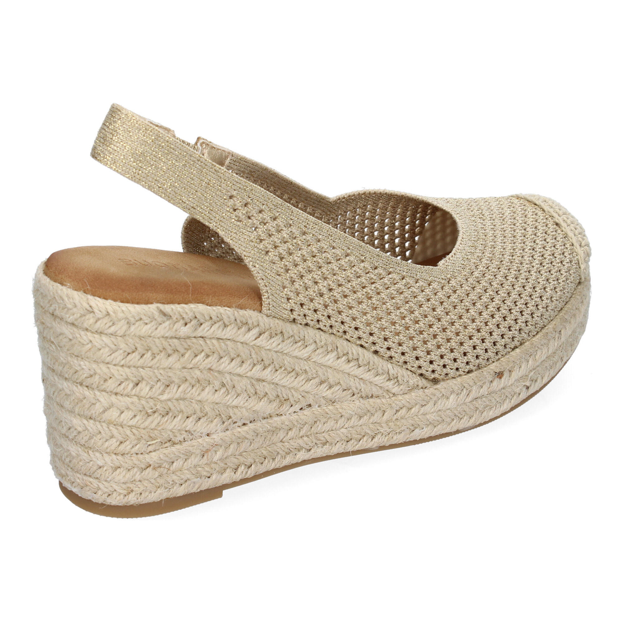 Sandalia de Mujer con Cuña de Yute, Diseño Calado, Elegante y Comodo