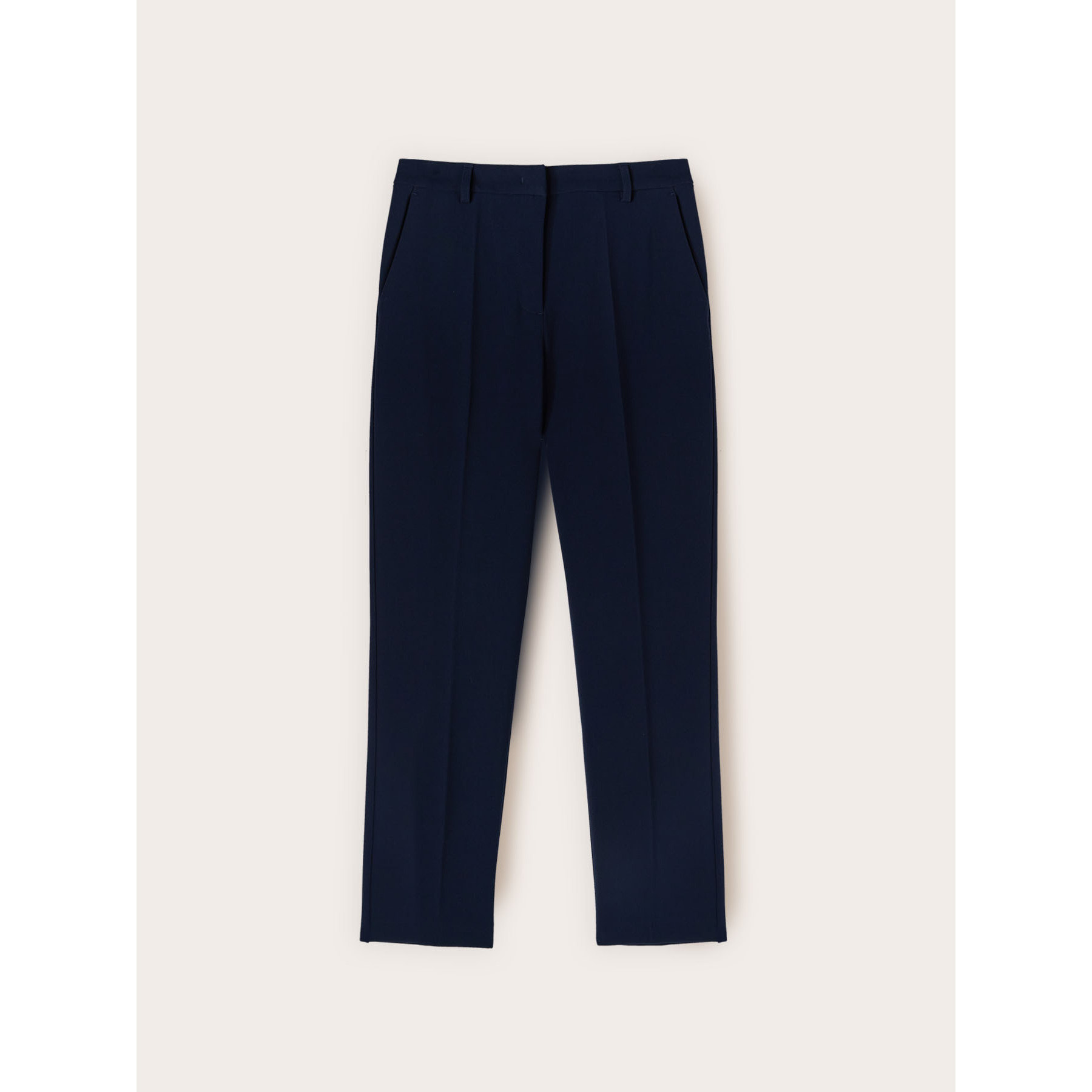 Motivi - Pantalones regular de poliviscosa - Azul