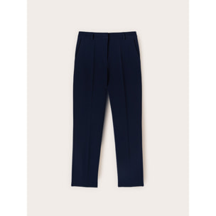 Motivi - Pantalones regular de poliviscosa - Azul