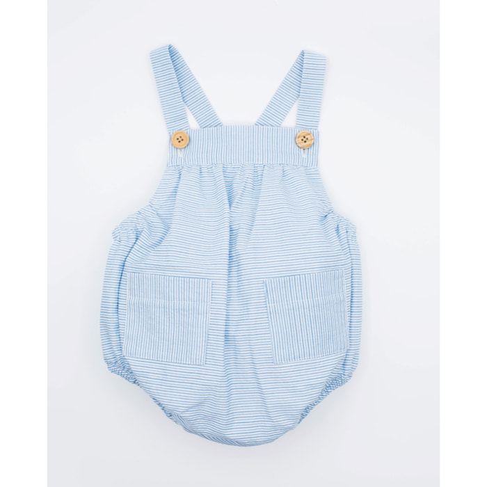 PETO RAYA AZUL CON BOLSILLOS