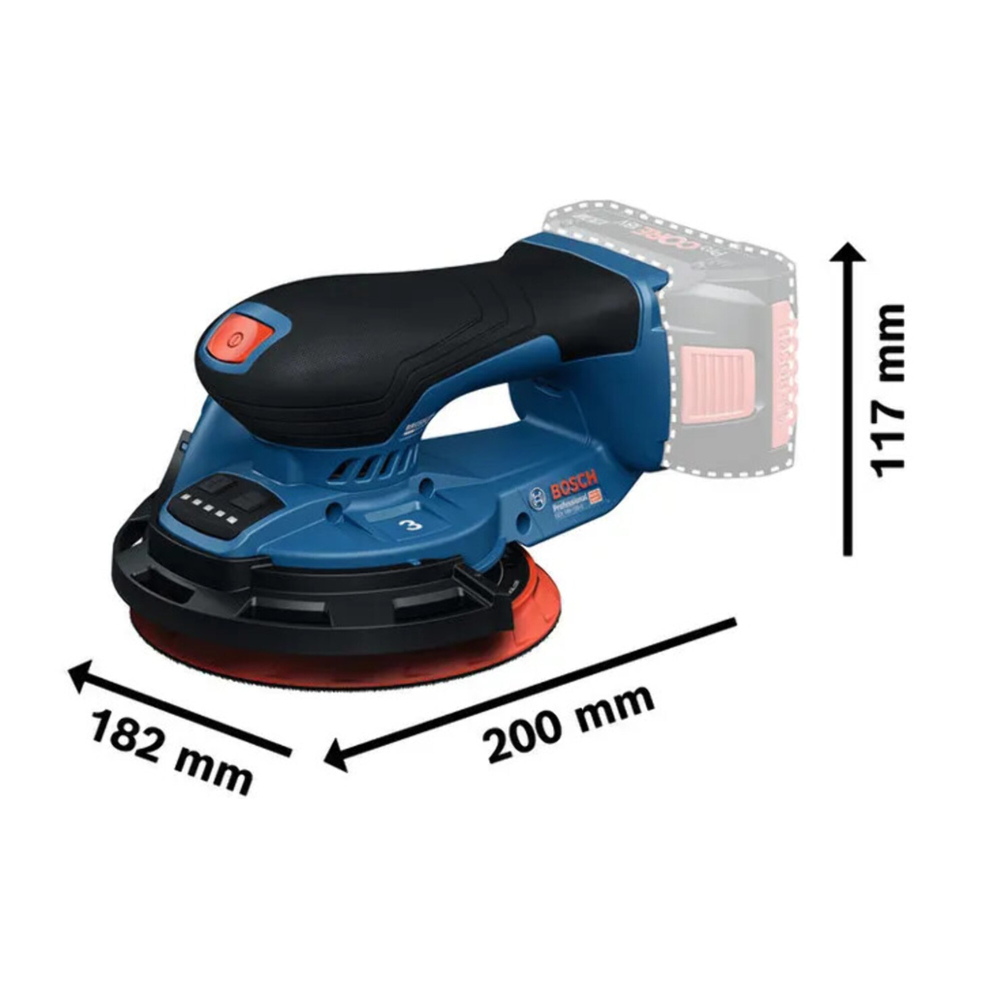 Ponceuse excentrique sans-fil GEX 18V-150-3 Professional - Livrée sans batterie et sans chargeur - BOSCH - L-BOXX -0601372903