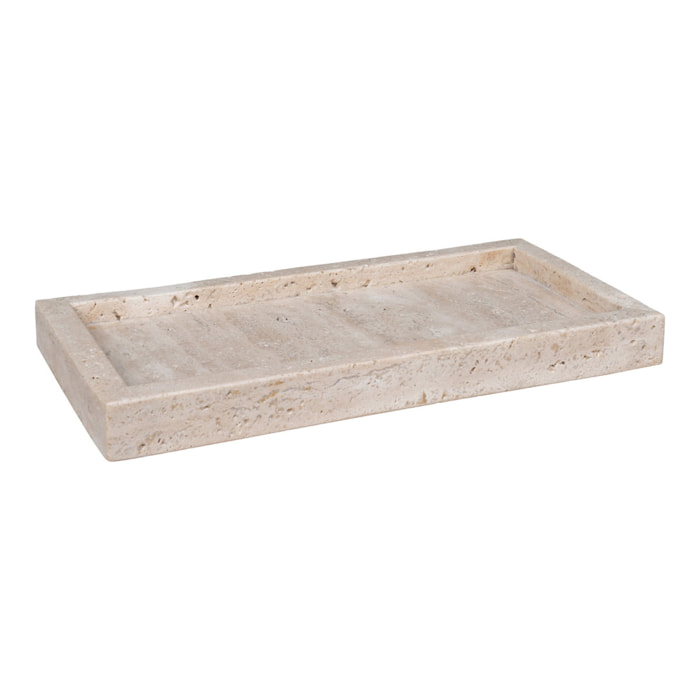 Vassoio in Travertino Naturale — 30,5×15 cm