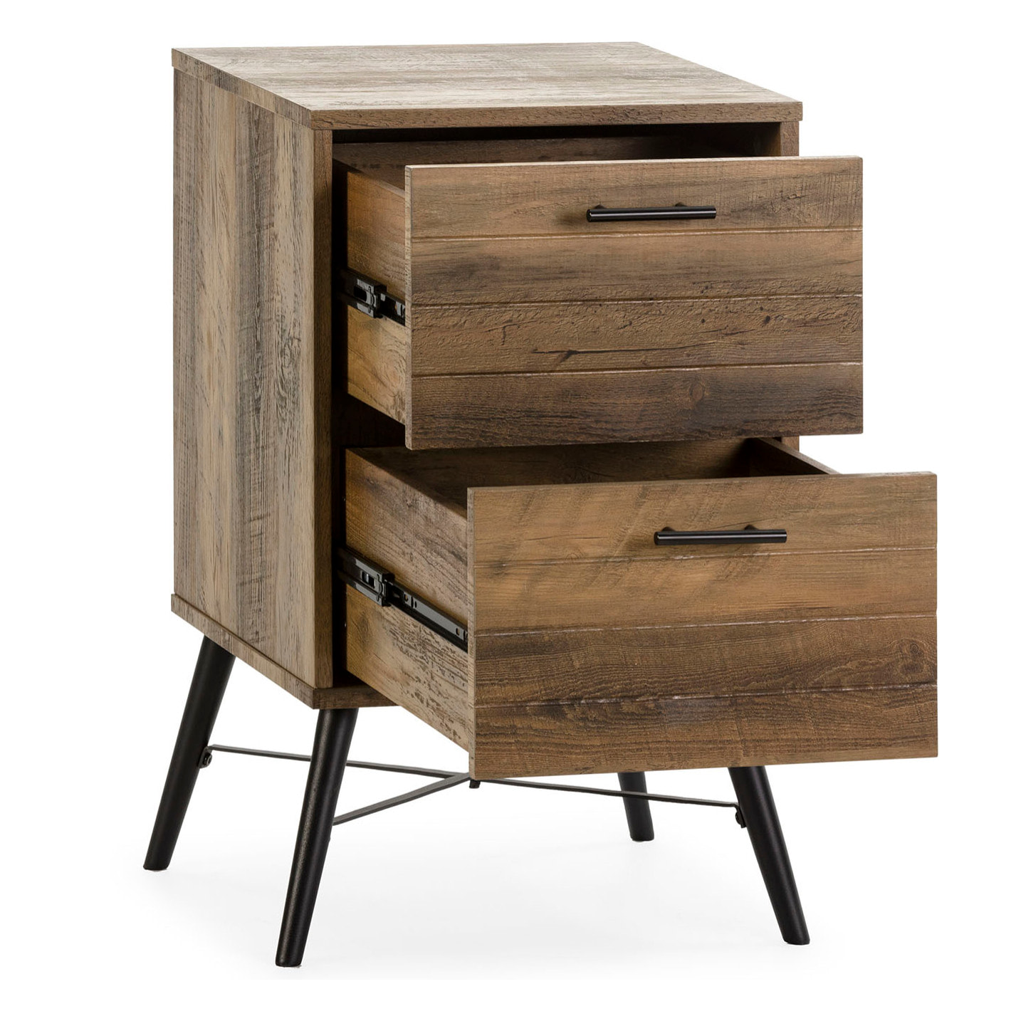 Mesita de Noche Clavel 2 cajones Color Rustic