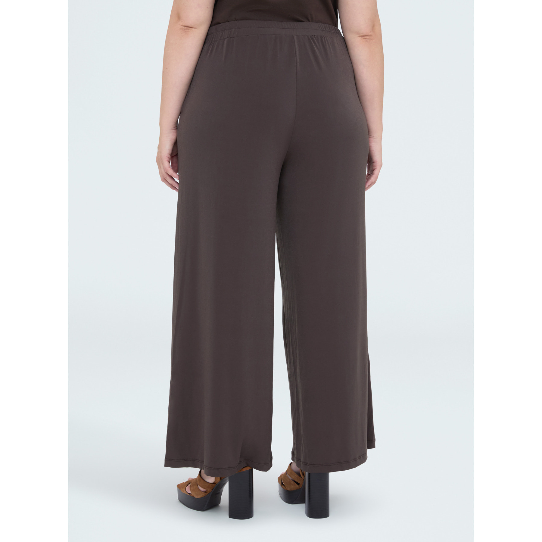 Fiorella Rubino - Pantaloni palazzo in jersey - Marrone