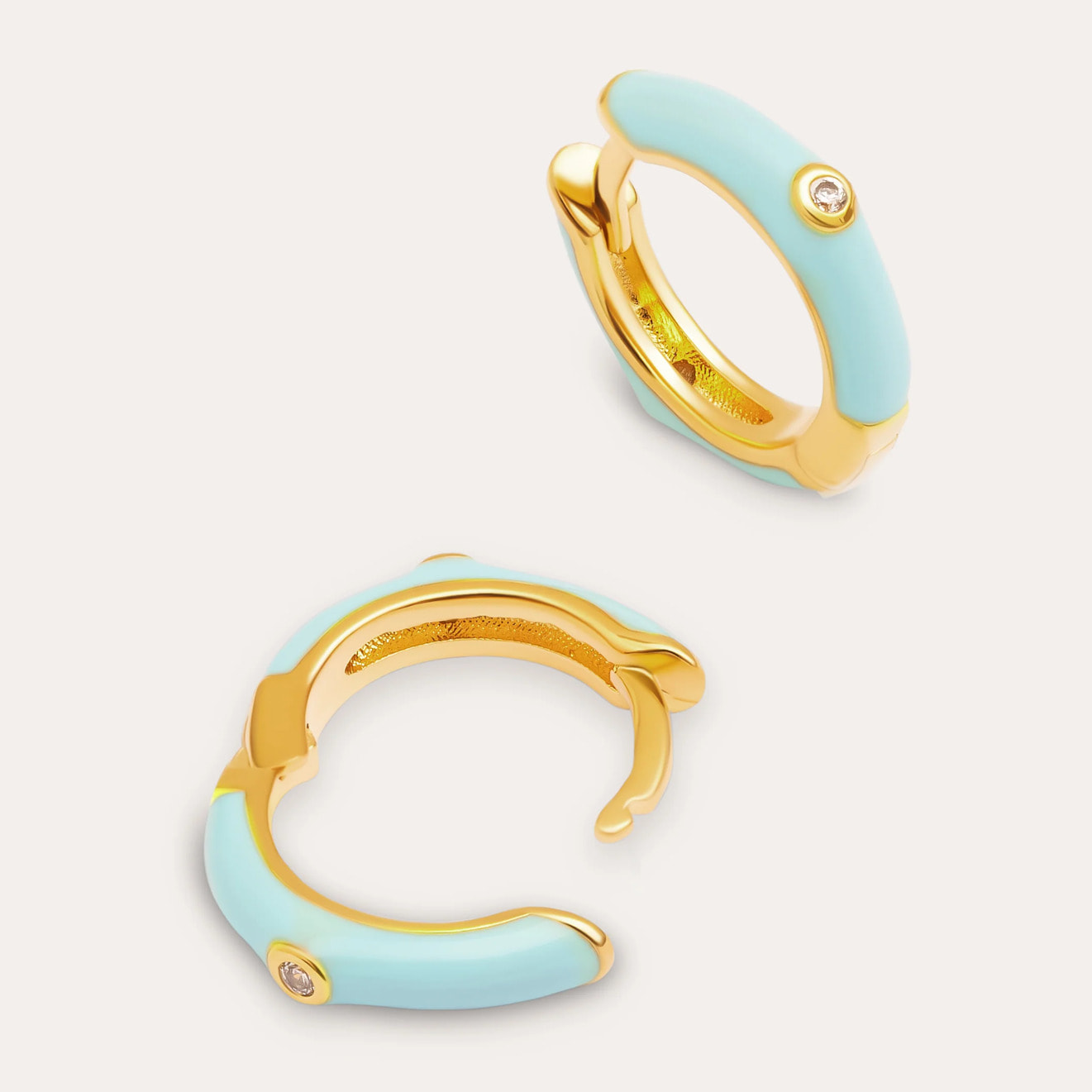 Orecchino Spark Sky Enamel Placcato Oro