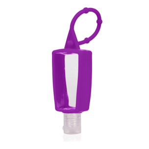 Portachiavi bottiglia igienizzante per mani alcol ricaricabile 30ml in silicone con ciondolo