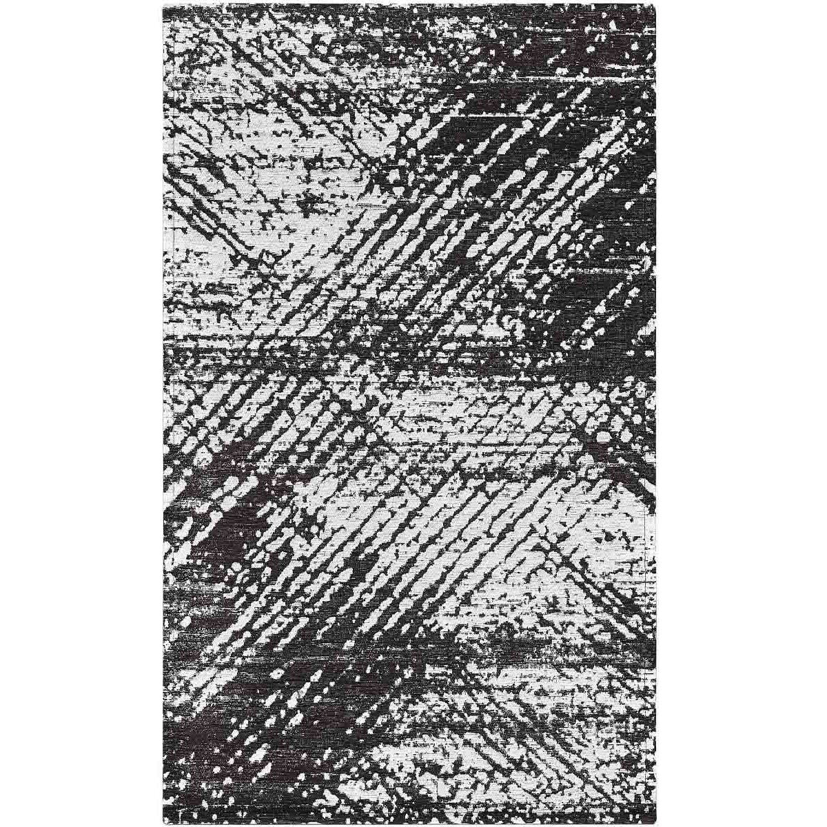 Passatoia Disegno Astratto Nero