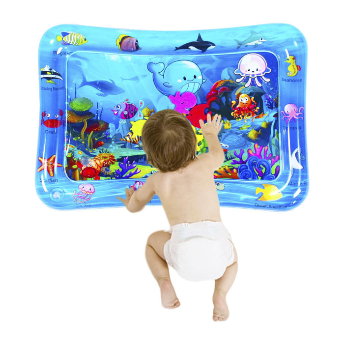 DAM Colchoneta hinchable infantil diseño bajo el mar. 70x50cm. 66x46x10 Cm. Color: Azul