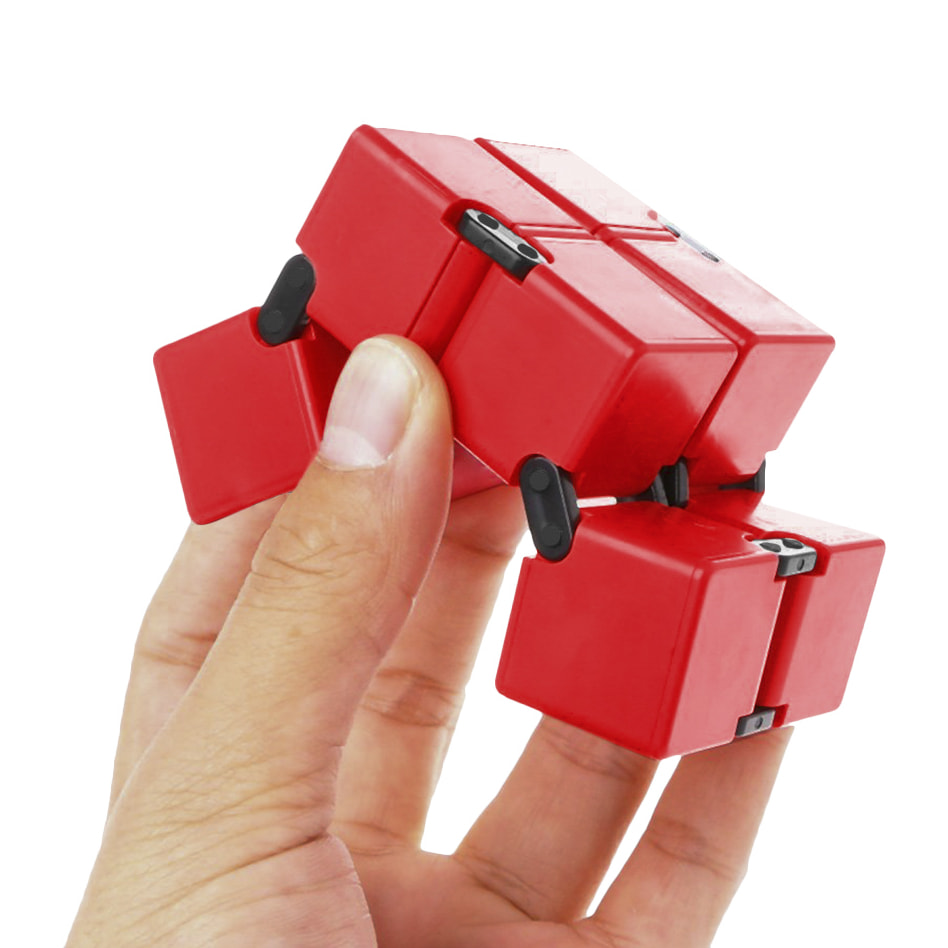 DAM Infinity Cubo Antistress 4x4x4 Cm. colore rosso