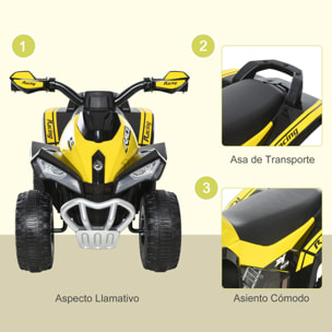 Quad Correpasillos para Niños con Luces y Música Amarillo