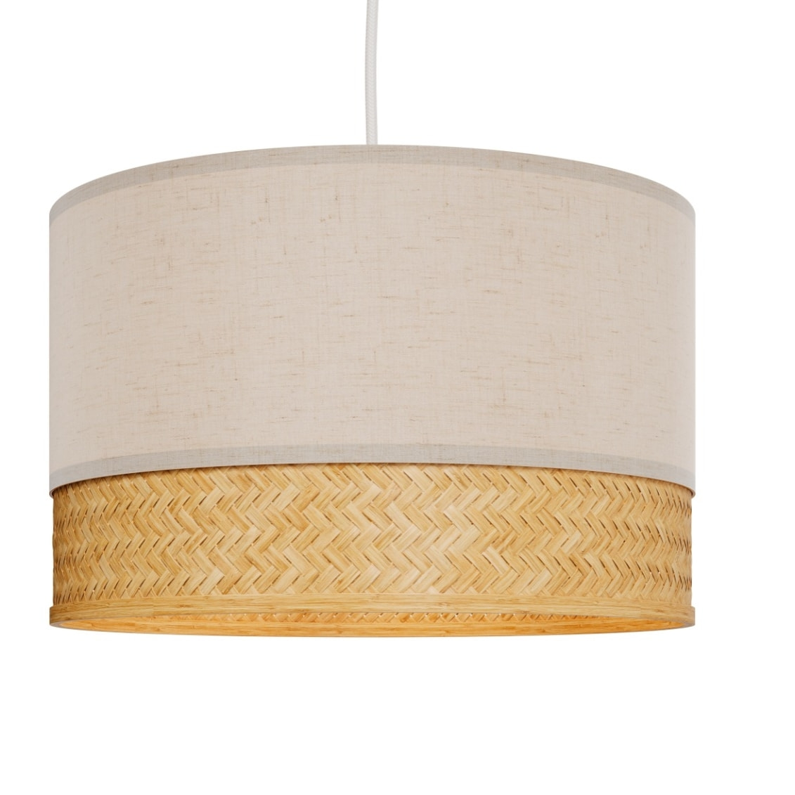 Suspension en bambou naturel, papier et métal D40 cm - Baikal