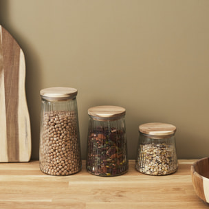 Bocal En Verre Top Acacia 95cl