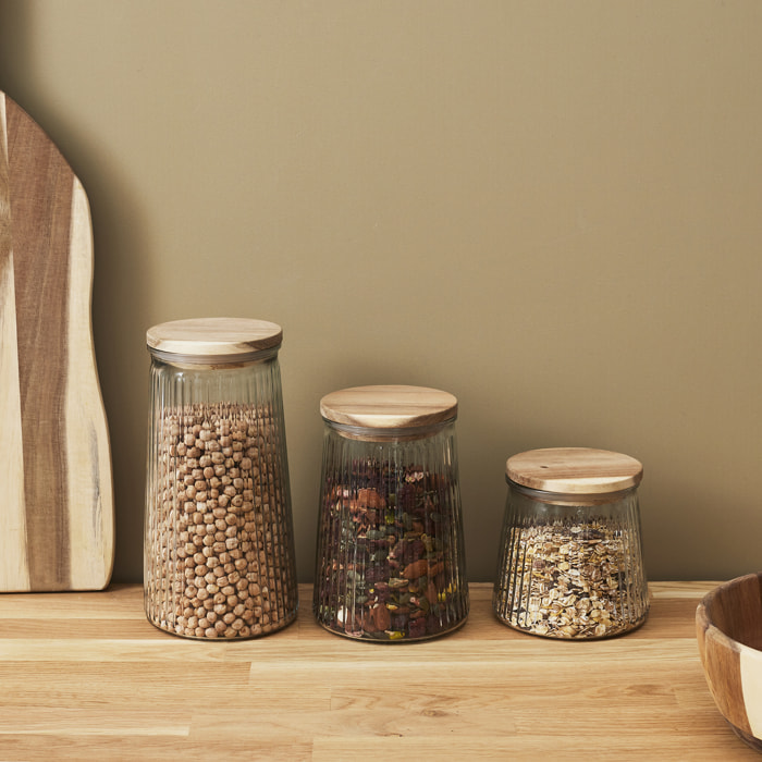 Bocal En Verre Top Acacia 95cl