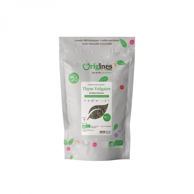 Thym - Infusion Bio plante naturelle - Infusettes 50x1,8g