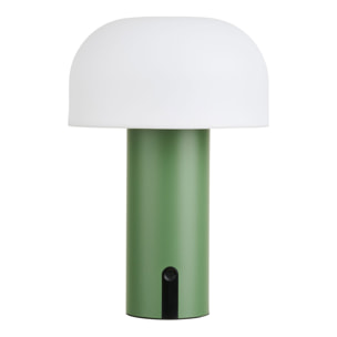 Lampada LED solare ricaricabile Soham in PP bianco e verde ø15 cm
