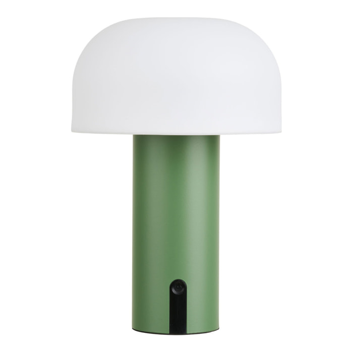 Lampada LED solare ricaricabile Soham in PP bianco e verde ø15 cm