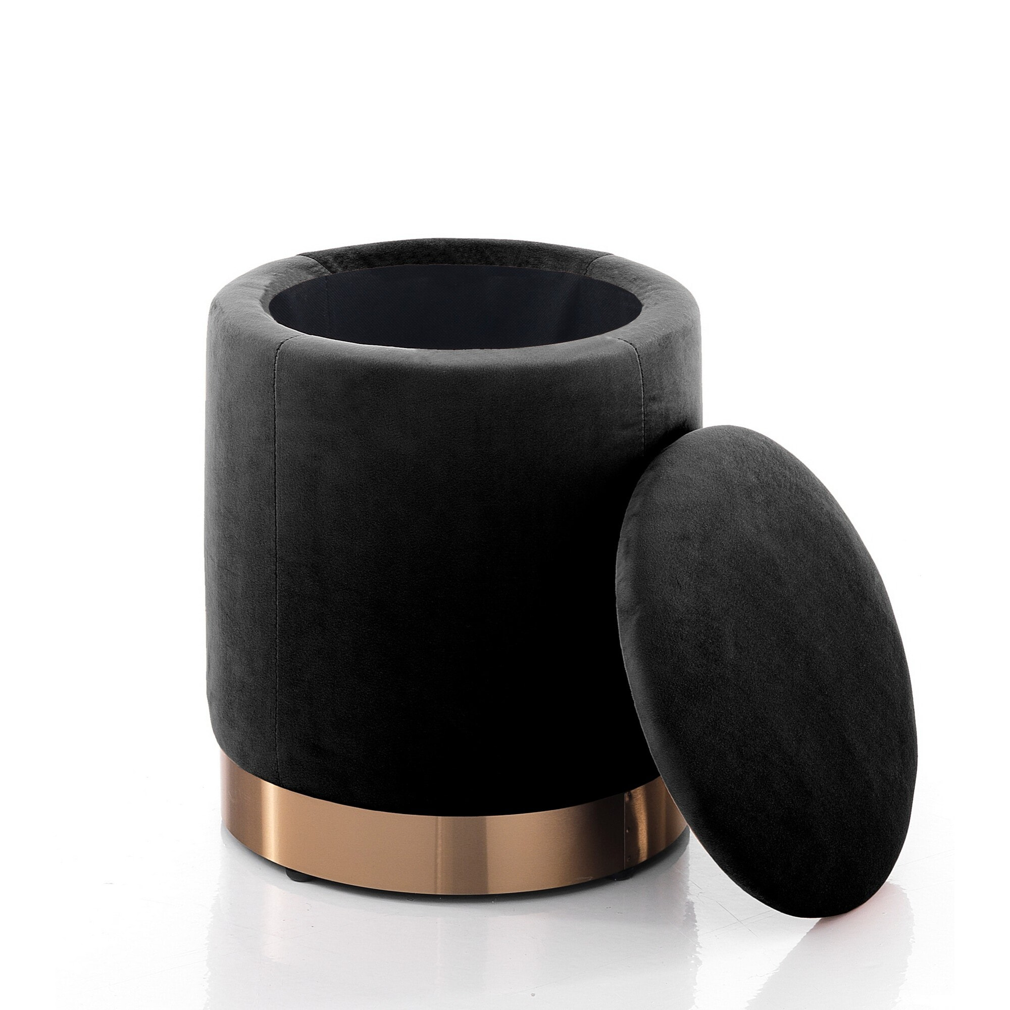 Tomasucci Pouf imbottito contenitore DIDO BLACK