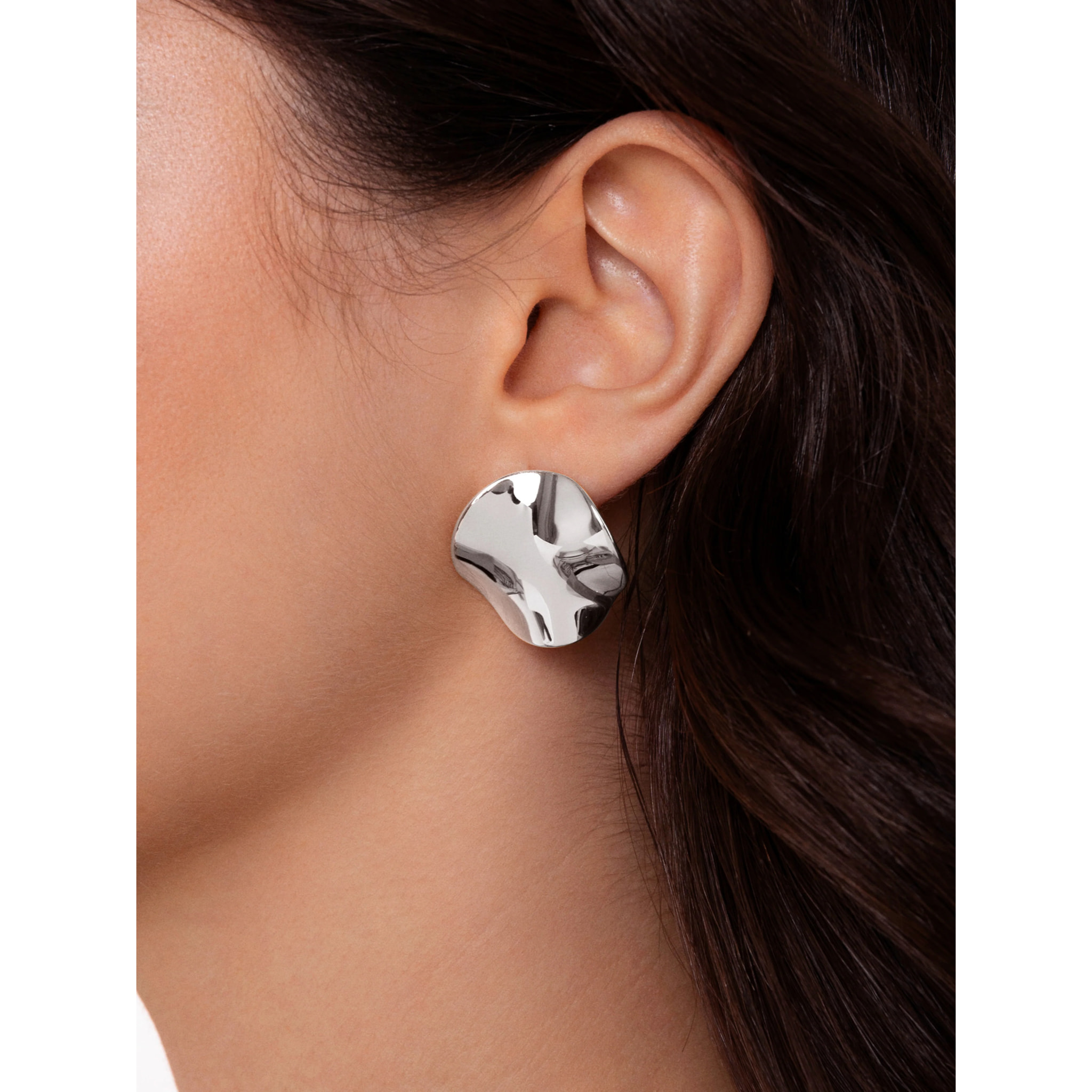 Orecchino waves in Acciaio