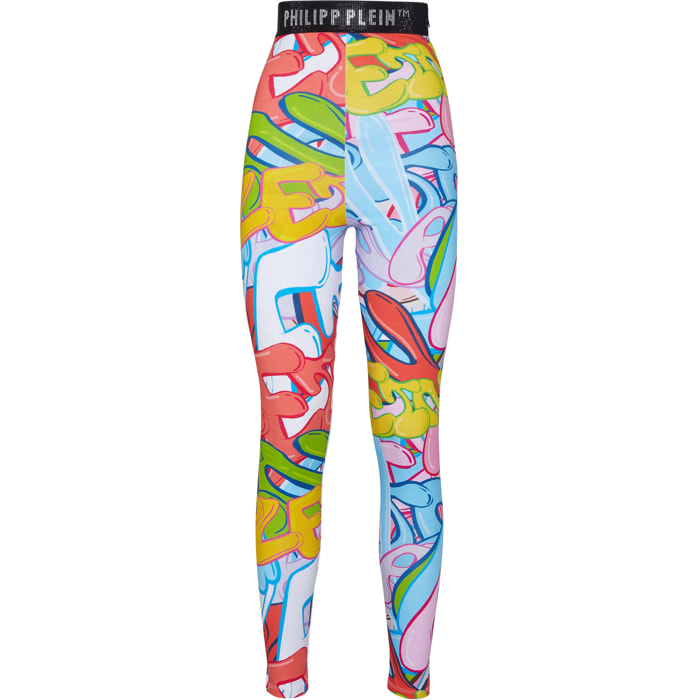 PHILIPP PLEIN Leggings BOMBING GRAFFITI