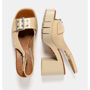 Sandalias con tacón 1994 SHINNY CHAMPAGNE/ EIVISSA color Champagne