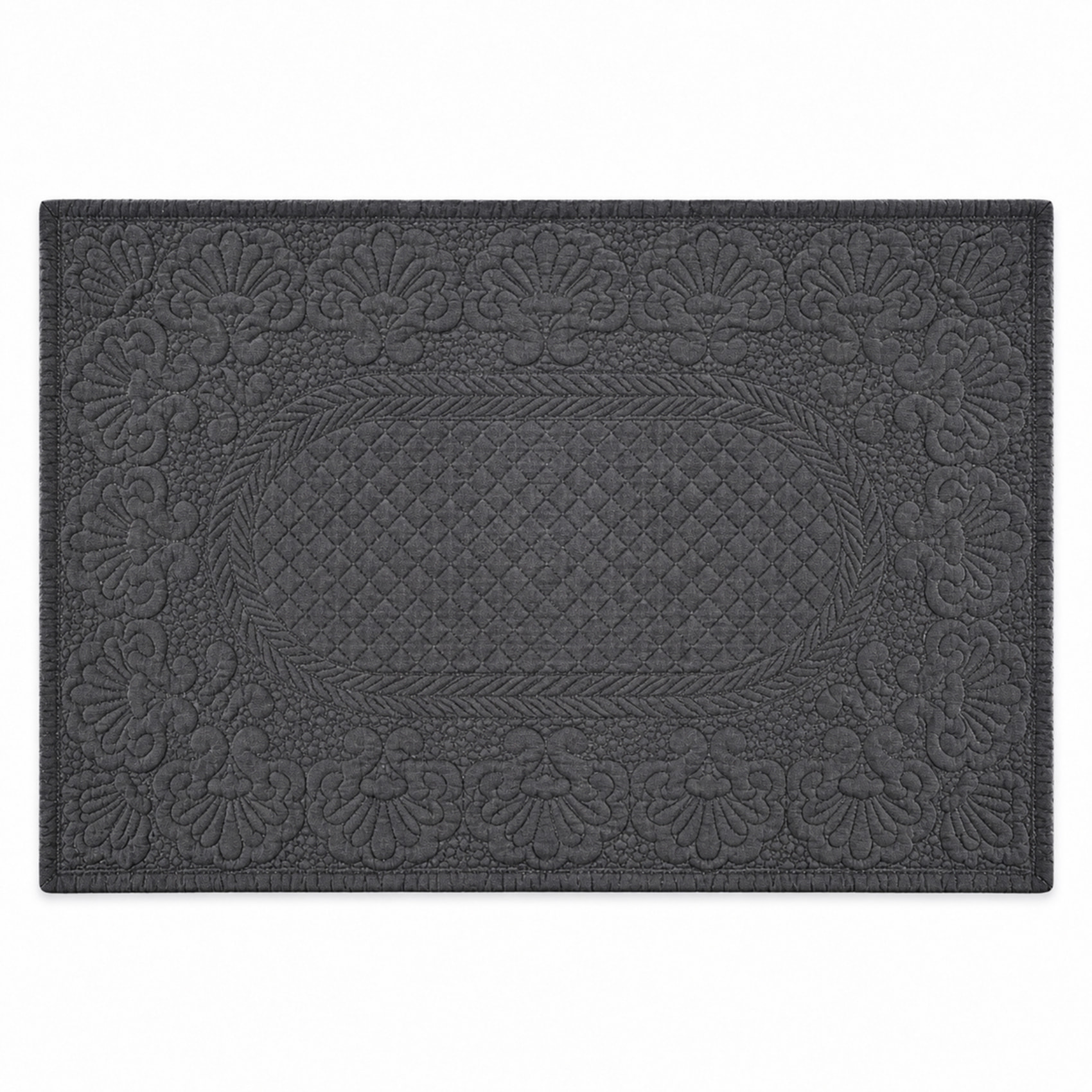 Set de table boutis - Gris anthracite