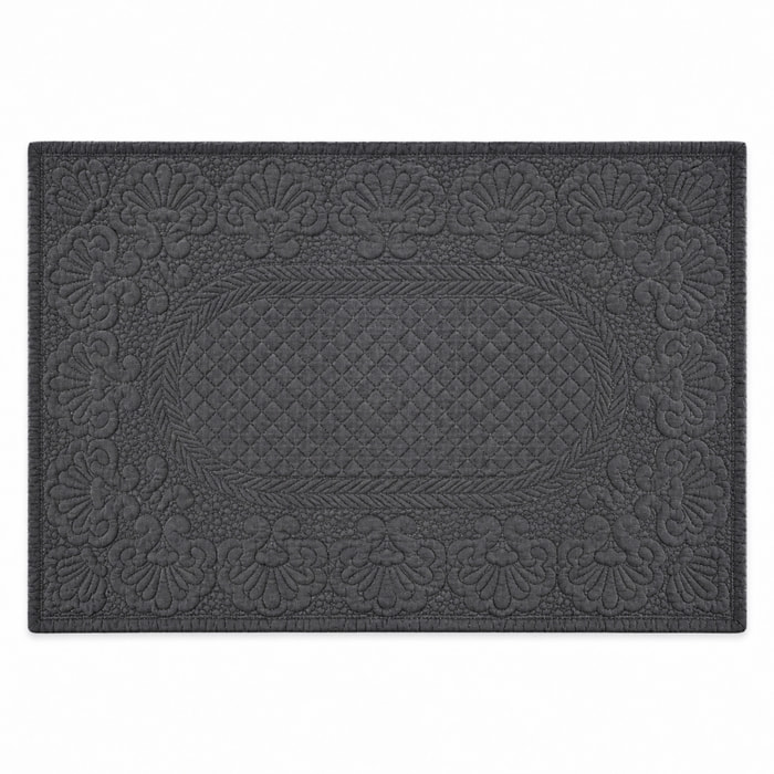 Set de table boutis - Gris anthracite