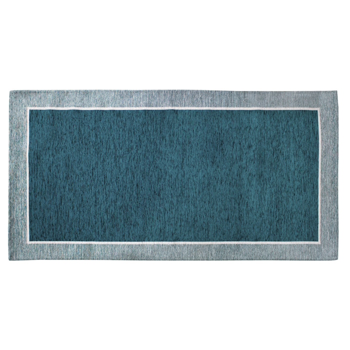 TAPPETO ARREDO DIS.ROMA PETROLIO 140x200 CM CON ANTISCIVOLO