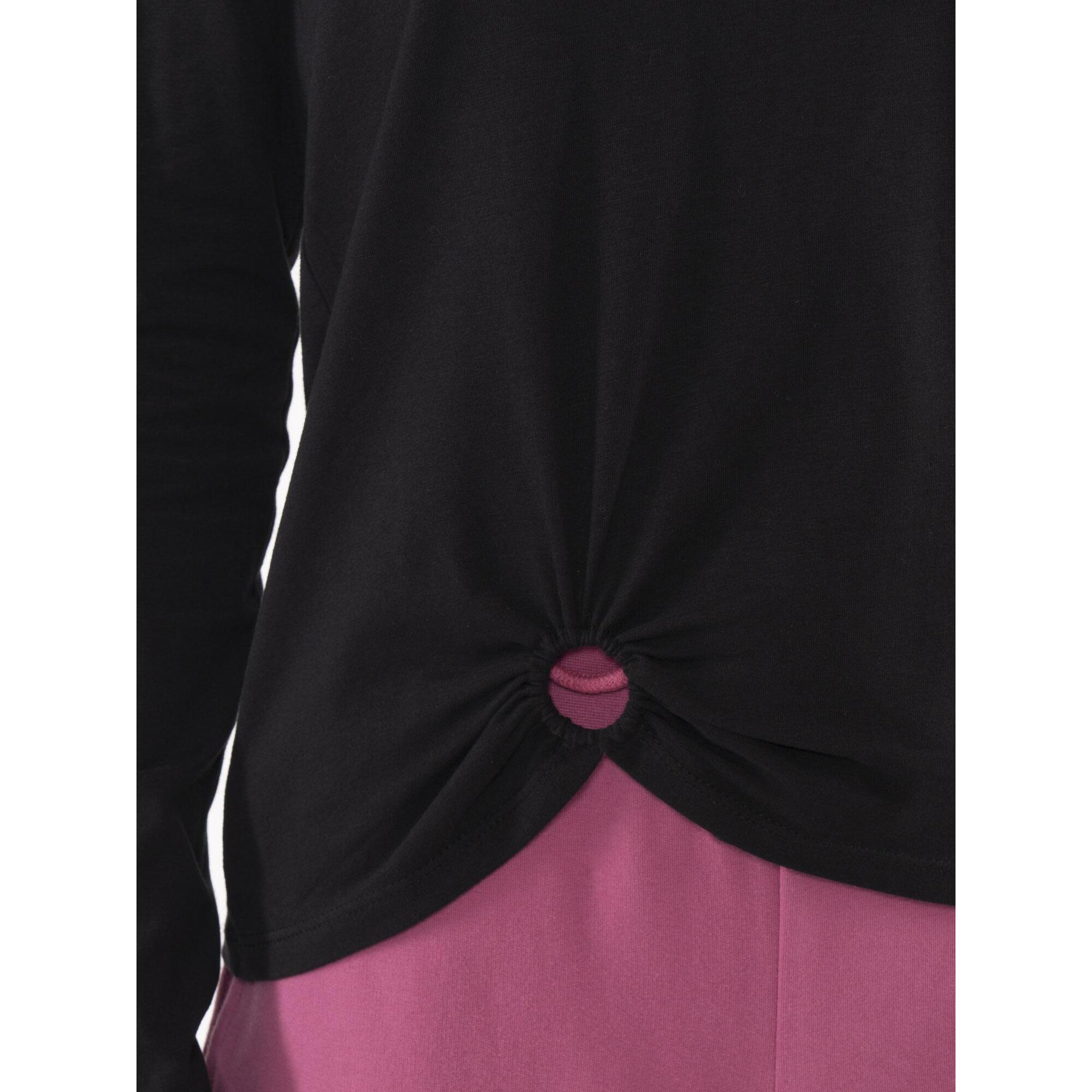 Camiseta de manga larga para mujer "Anillo Negro"