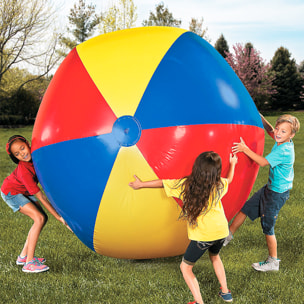 DAM Pelota gigante hinchable tricolor 180cm. 180x180x180 Cm. Color: Multicolor