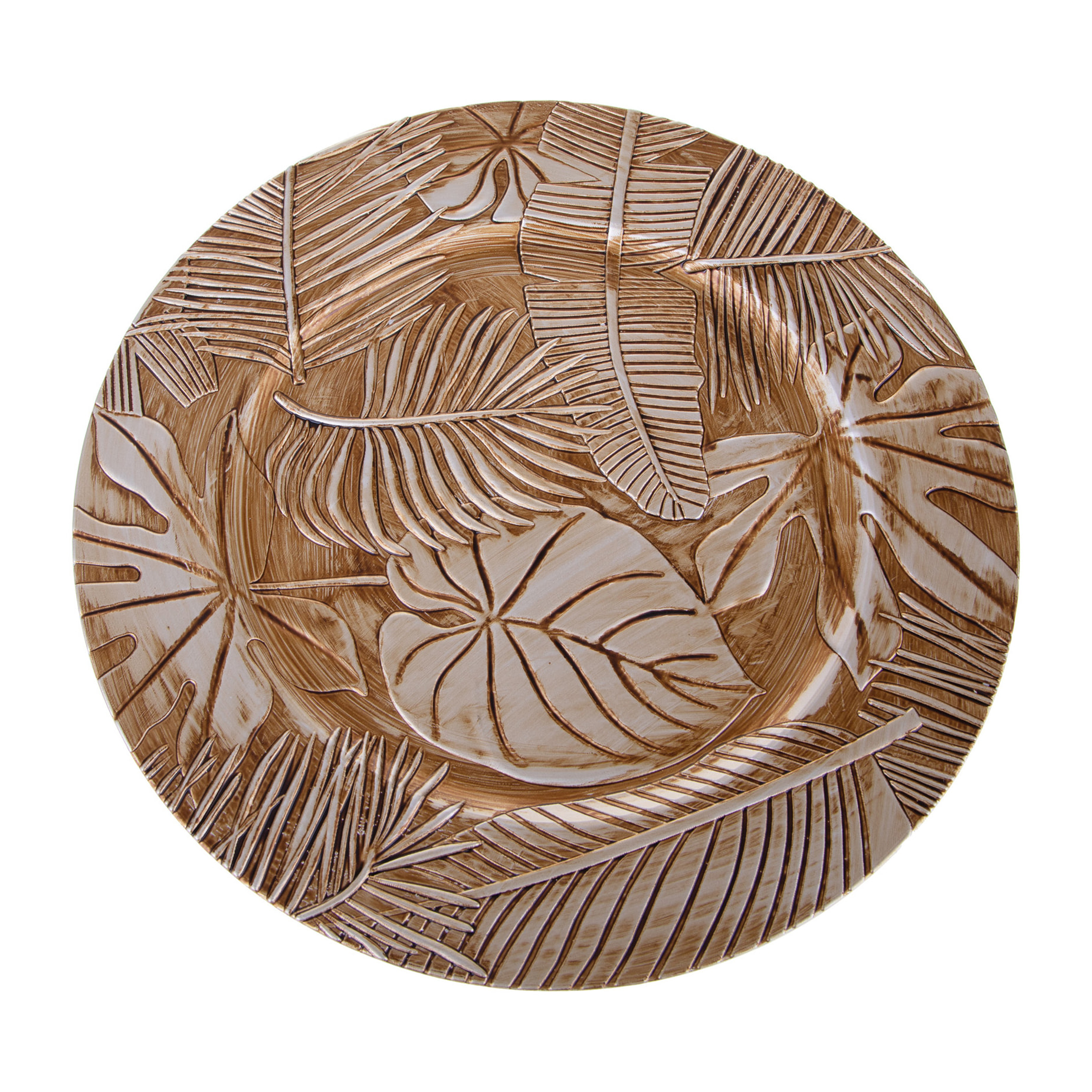 Piatto con foglie uso decorativo - Pezzi 12 - MARRONE - Bianchi Dino SpA