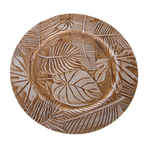 Piatto con foglie uso decorativo - Pezzi 12 - MARRONE - Bianchi Dino SpA